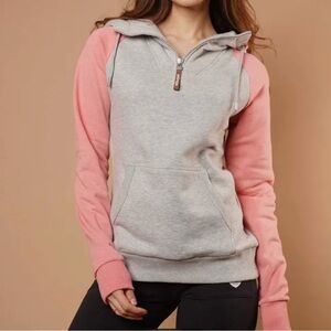 Wanakome Gray and Pink Women's Hoodie